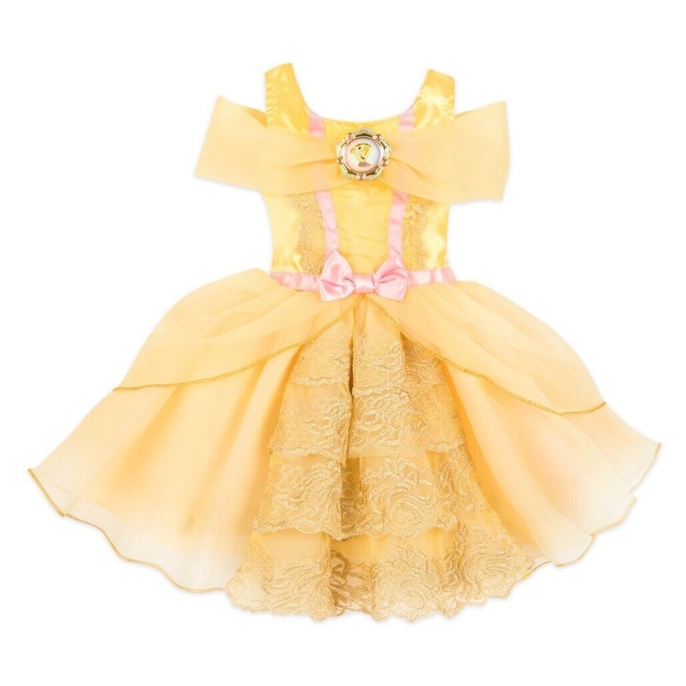 Disney Store Belle Costume Dress Girls 18-24M Beauty and the Beast Halloween